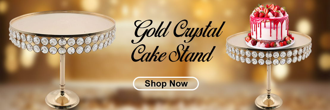 Gold Crystal Cake Stand
